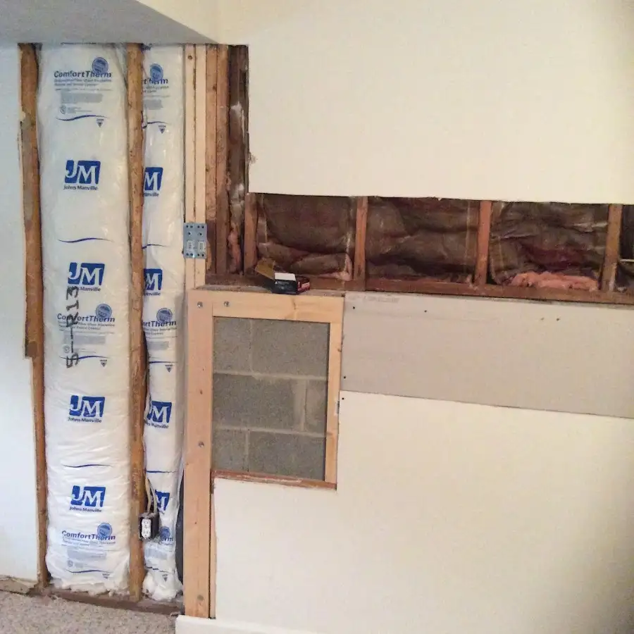 Wall insulation replacement during Odor Removal & Deodorization in Maplewood